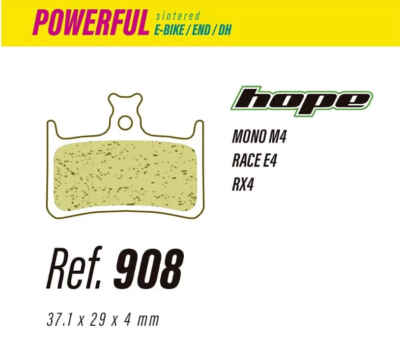 Pastillas LESS BRAKES Powerful 908 para Hope E4