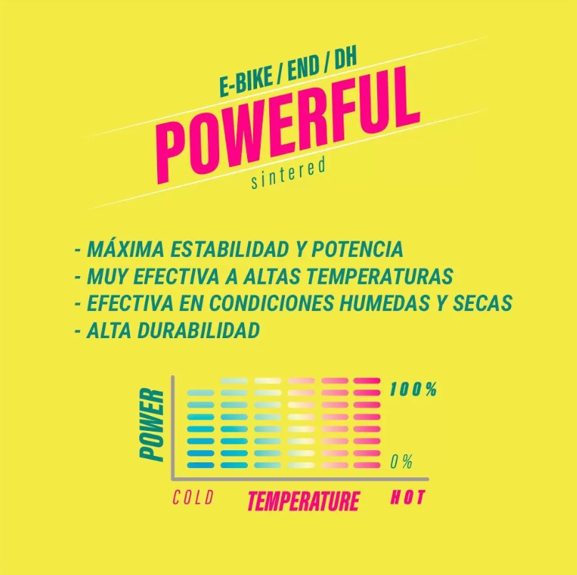 Pastillas LESS BRAKES Powerful 908 para Hope E4