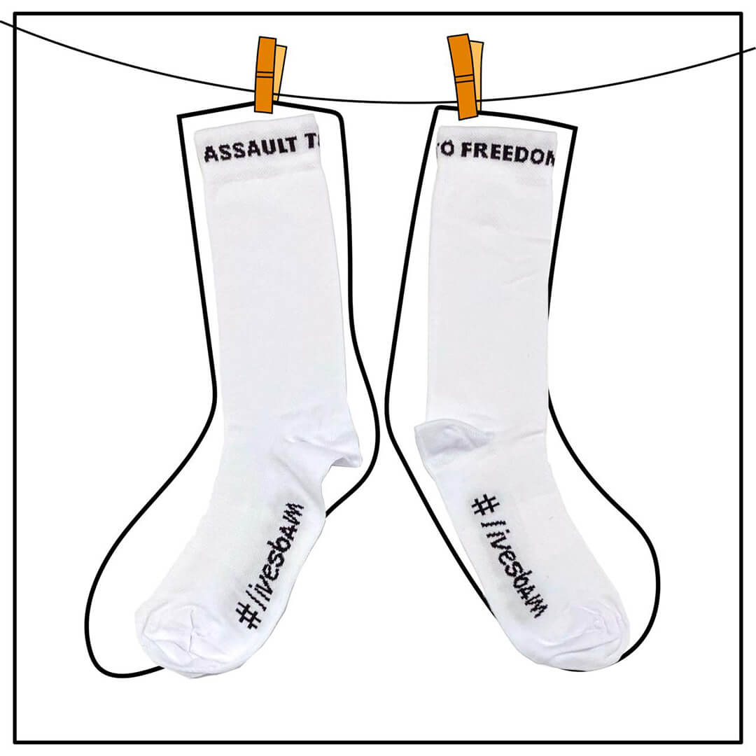 Calcetines Slopline Sbam Assault to Freedom - Blanco