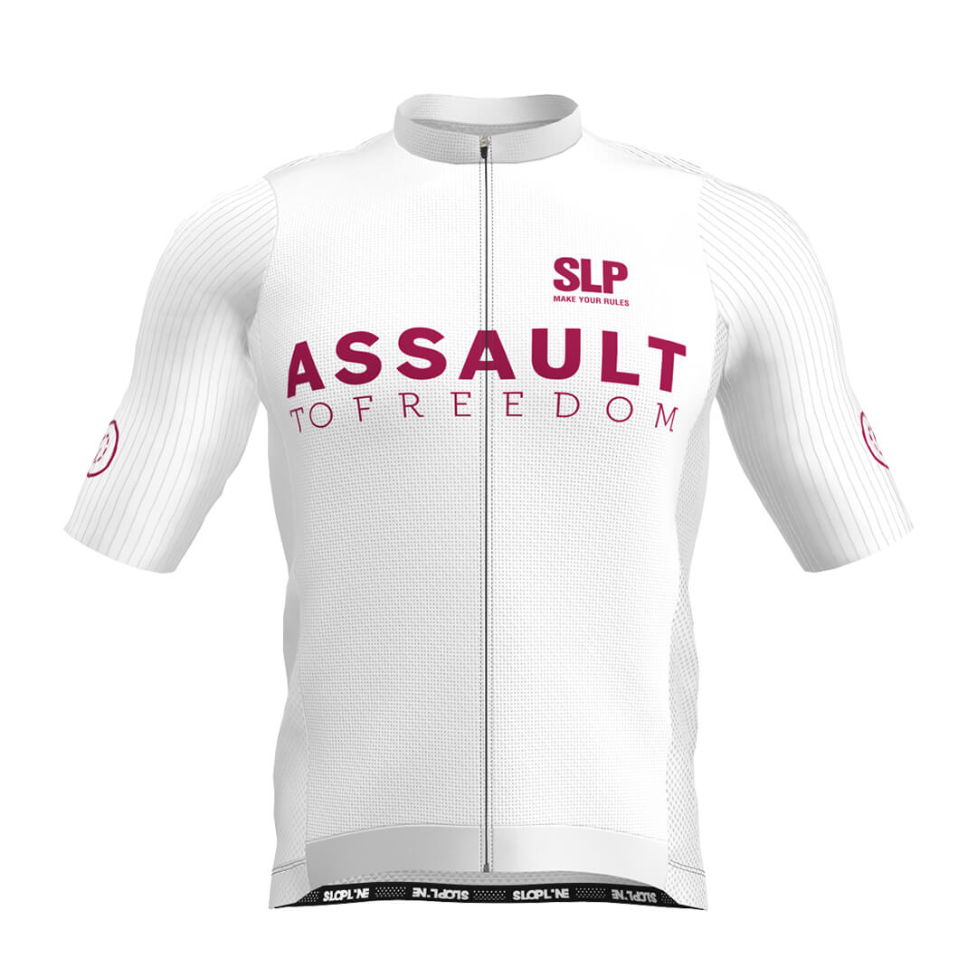 Maillot Manga Corta Slopline Piuma Assault to Freedom - Blanco Cereza