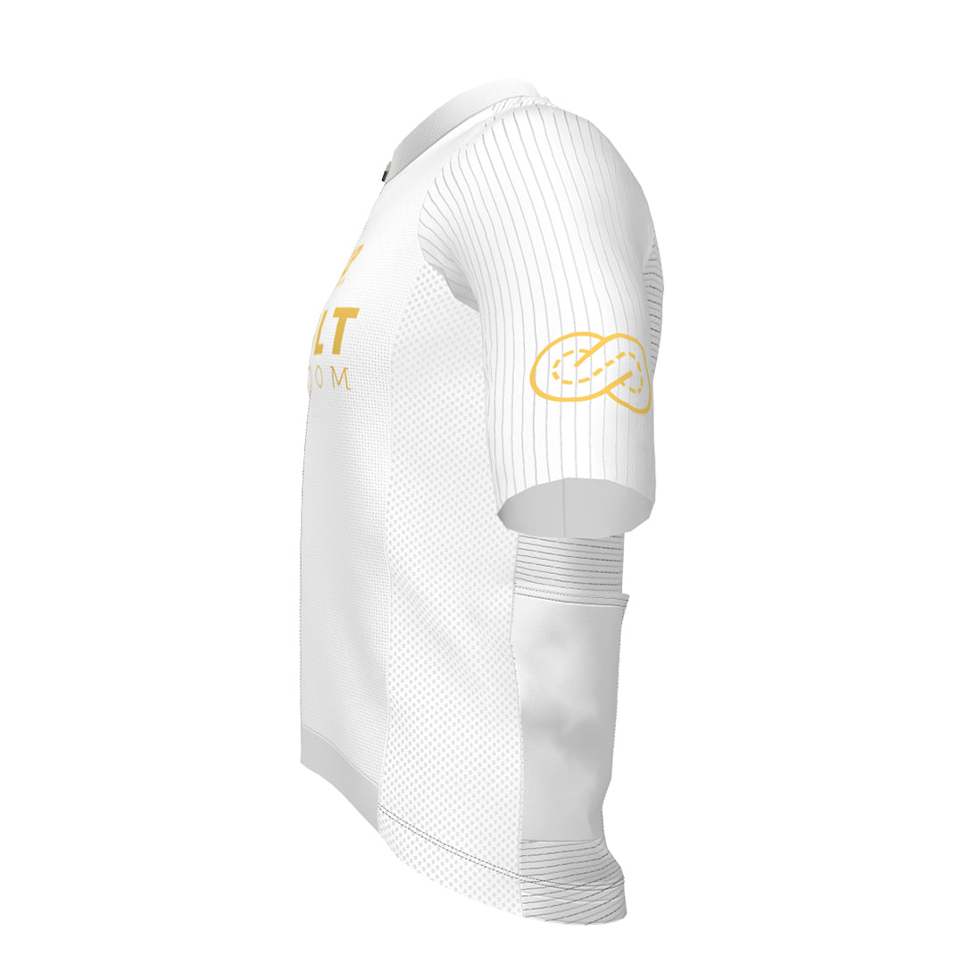 Maillot Manga Corta Slopline Piuma Assault to Freedom - Blanco Amarillo
