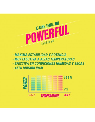 Pastillas LESS BRAKES Powerful 651 para Shimano Saint, Zee, XT, XTR