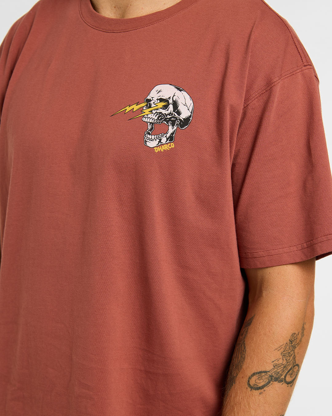 Camiseta de algodón para hombre | Color óxido