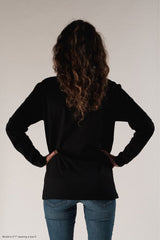 Polera manga larga TITLE - Negra