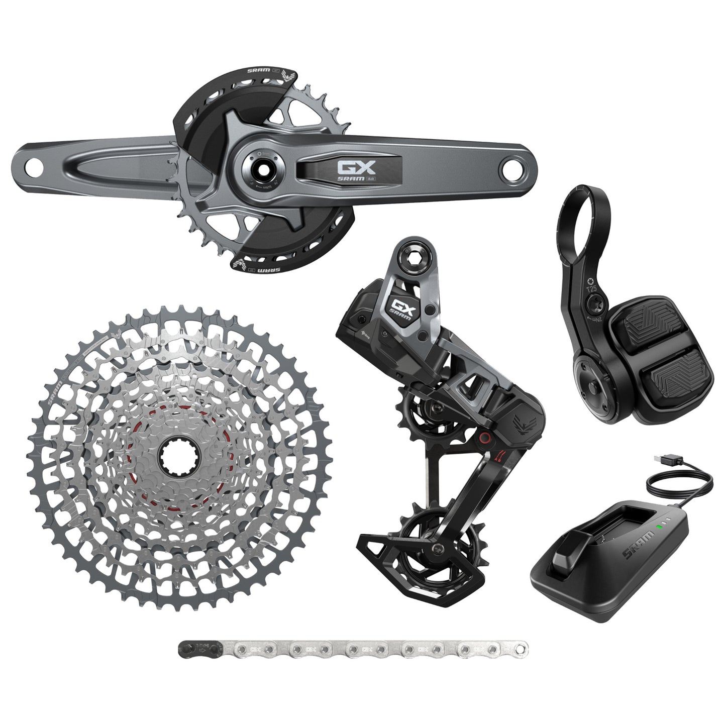 Grupo Sram Gx T-Type Eagle Axs 170 Dark Polar